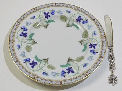 シルバーバターナイフ 紋章柄 6本セット 送料無料