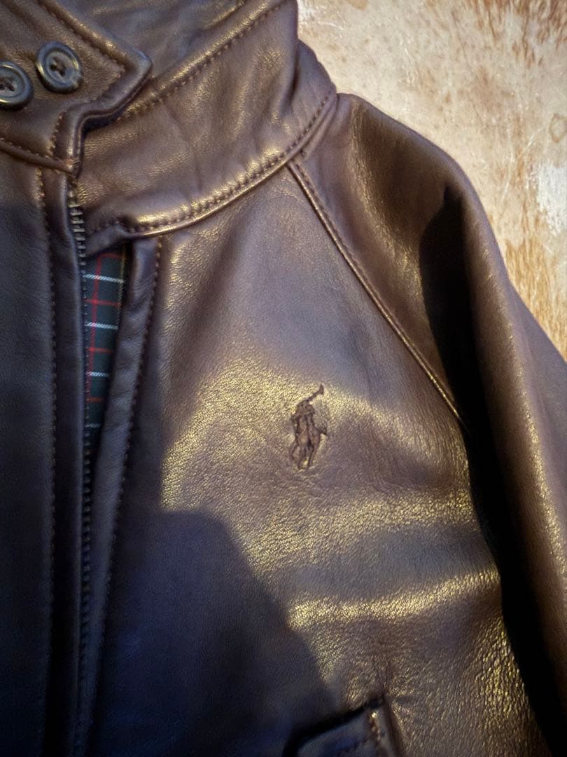 Polo by Ralph Lauren 黒レザージャケット 90