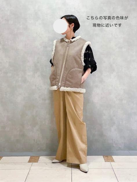 美品 トゥモローランド マカフィー 3万円 リバーシブル ジレ ムートン風