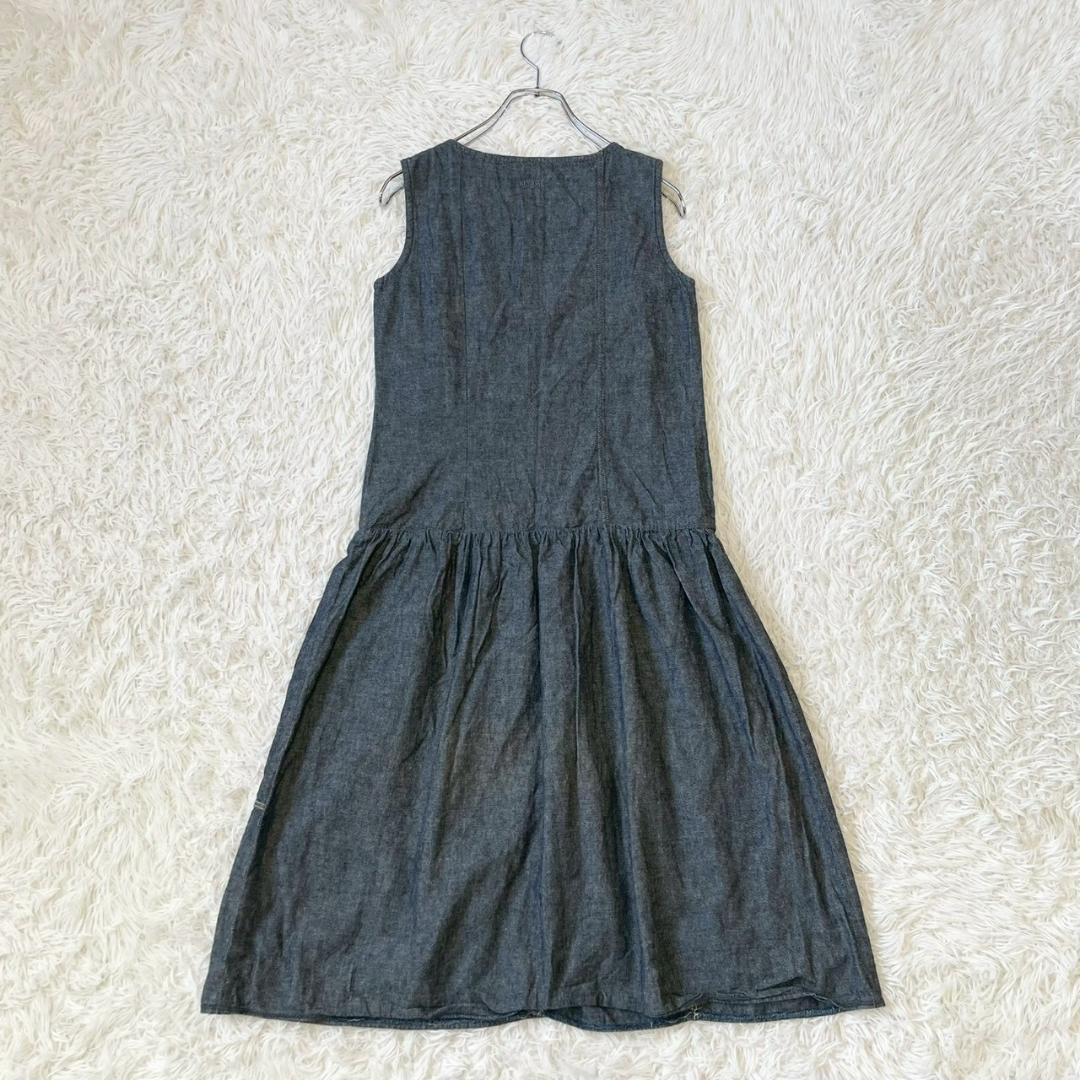 KAPITAL ノースリーブ　デニム　インディゴ　ピンタック　ワンピース