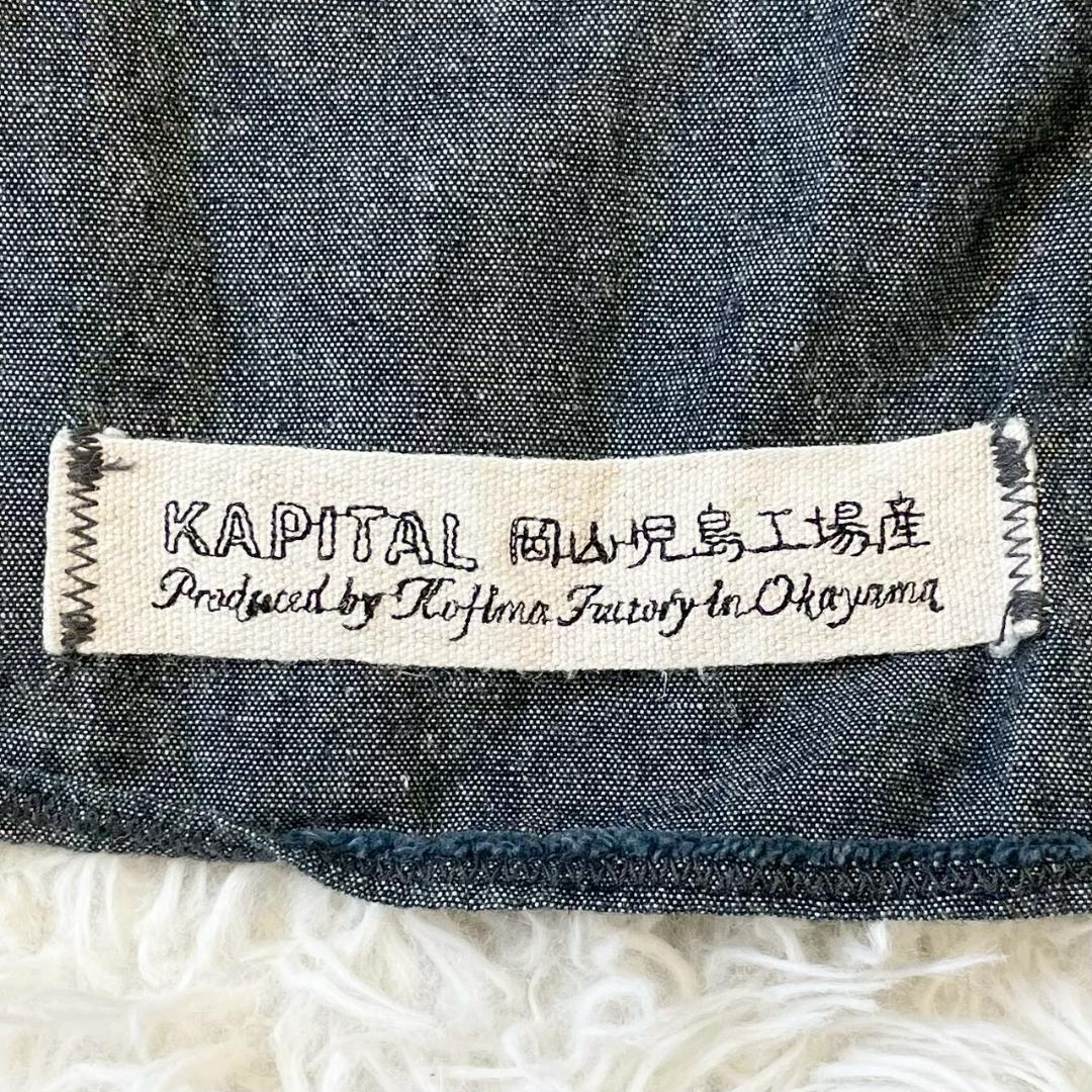 KAPITAL ノースリーブ　デニム　インディゴ　ピンタック　ワンピース