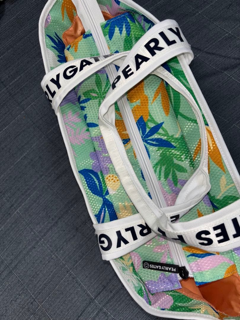 （新品）パーリーゲイツ、ボタニカル柄シリーズ、ロッカーバッグ、トートバッグ