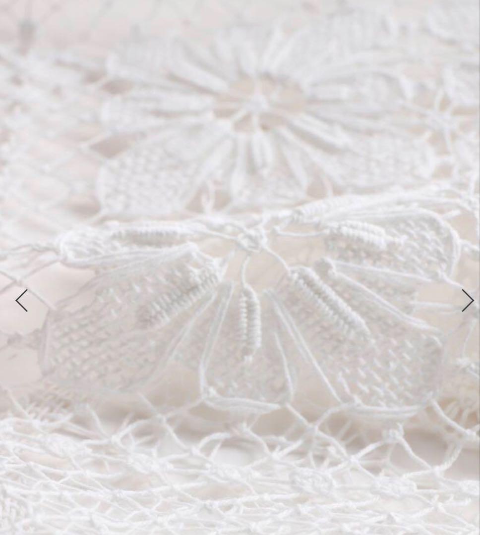 美品【HERITER】レースキャミソール ホワイトレースビスチェ　IENA