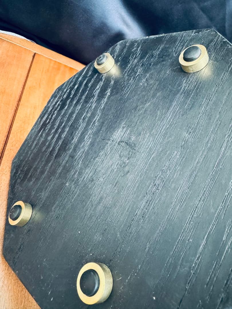 超激レア！天然木使用！最高級ランタンスタンド！ブラック 真鍮 収納ケース付き