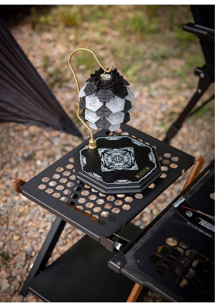 超激レア！天然木使用！最高級ランタンスタンド！ブラック 真鍮 収納ケース付き