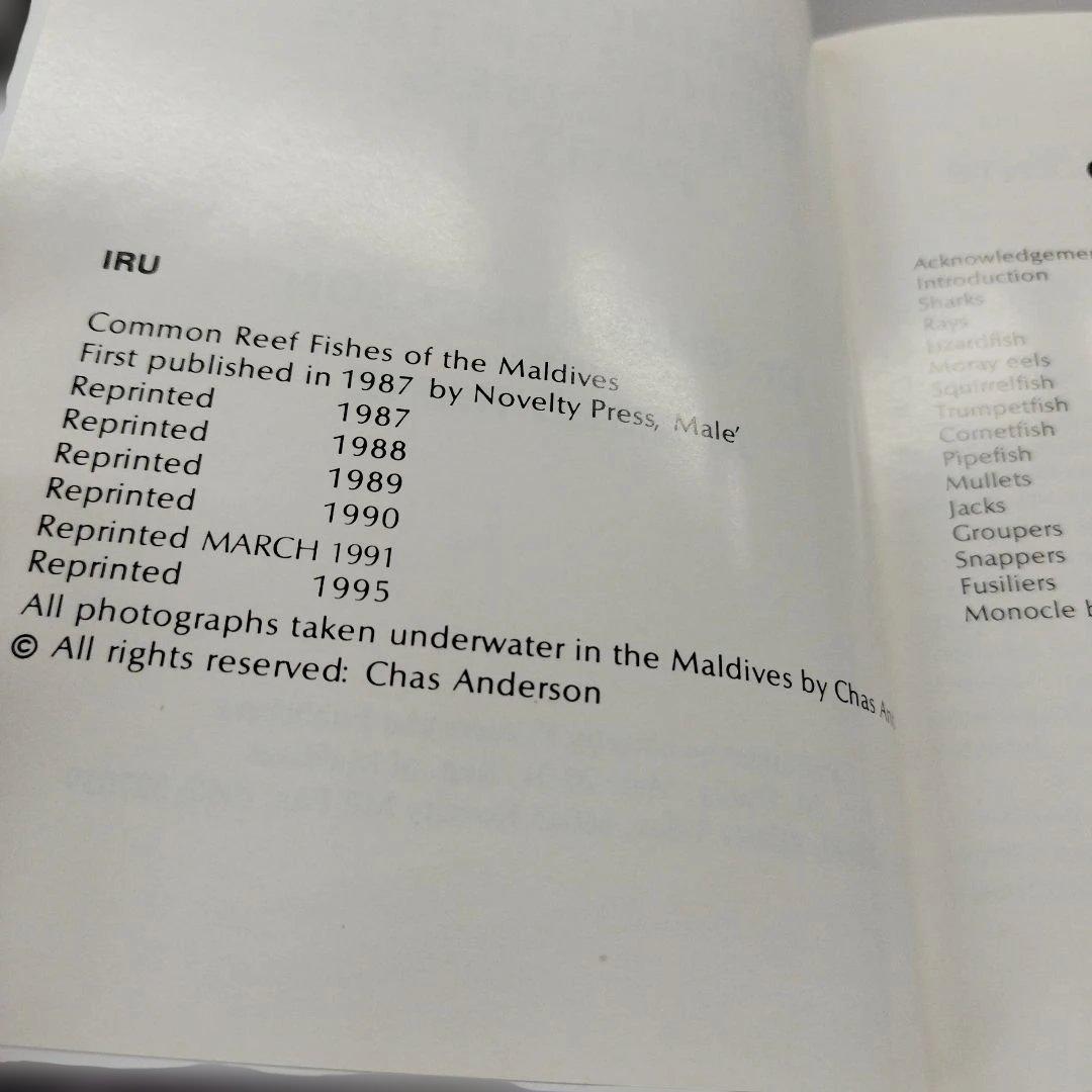 Common Reef Fishes of the Maldives 3冊揃い