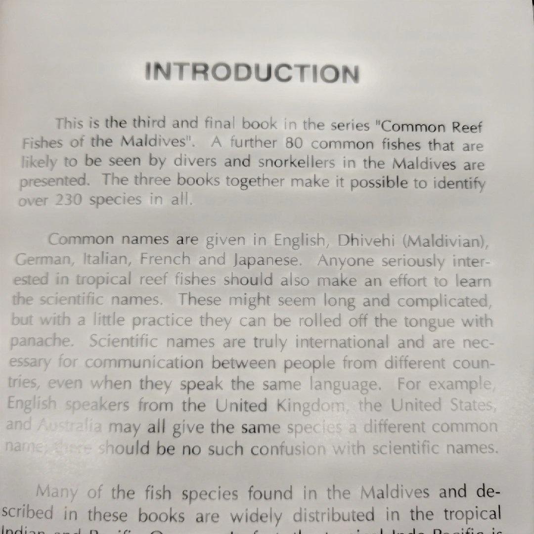 Common Reef Fishes of the Maldives 3冊揃い