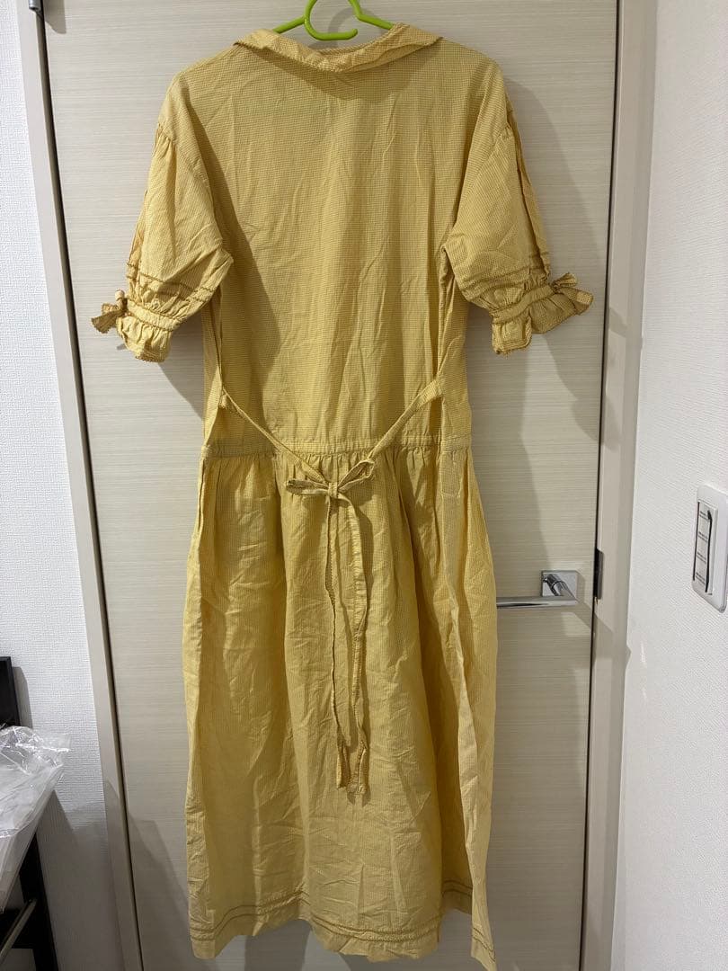 PINK HOUSE イエロー 半袖シャツワンピース