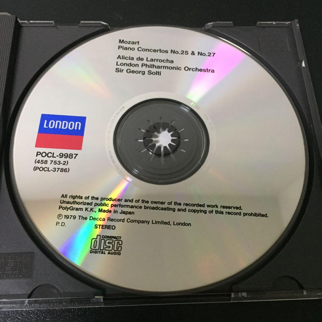 【売約済】ラローチャ&ショルティ／モーツァルト：ピアノ協奏曲第25番&第27番