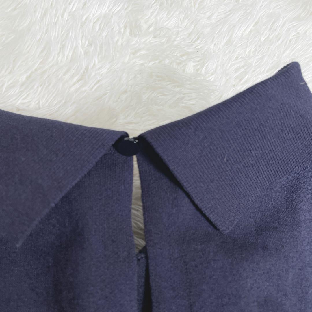 新品タグ付き　マルティニーク　ポロニットワンピース　ネイビー