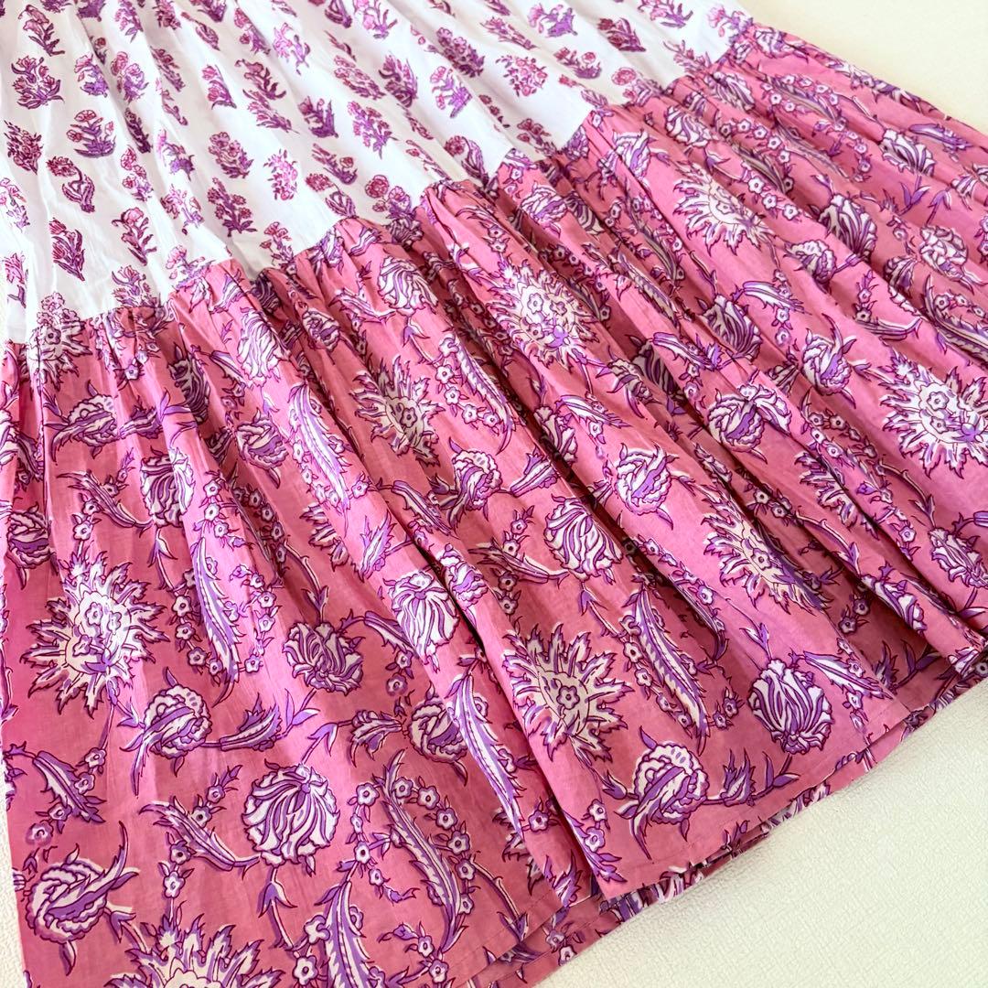 【新品】定価1万程　sonny label パネルプリントワンピース　インド製