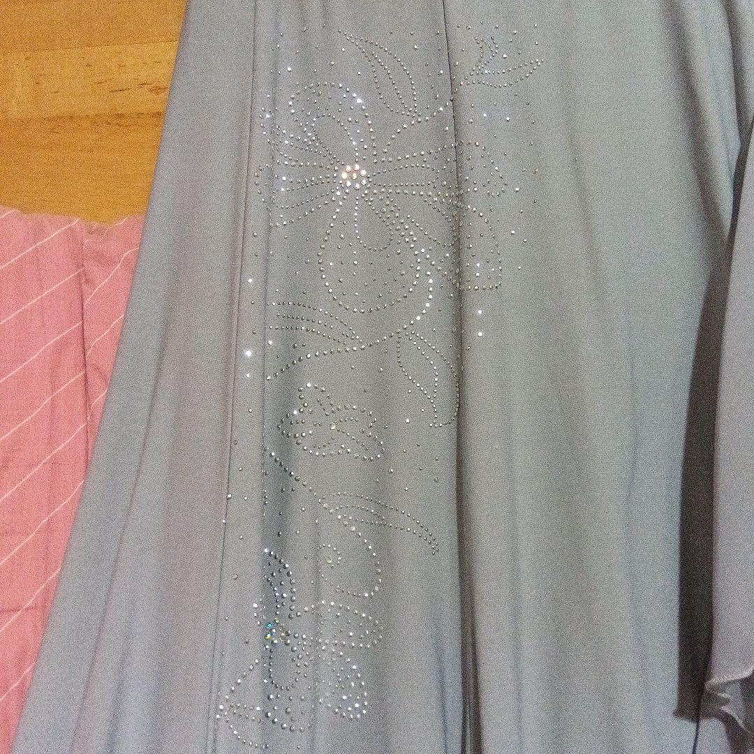 フレアスカート ライトグレー スパンコール