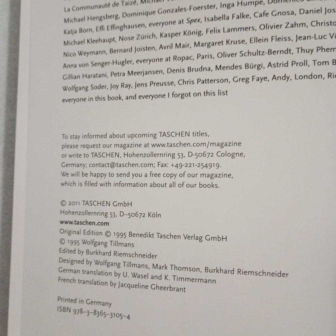 Wolfgang Tillmans／TASCHEN