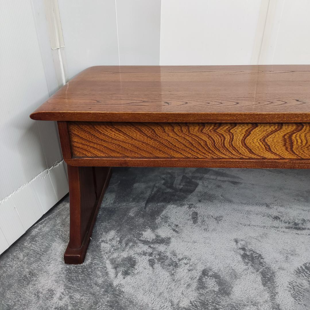 中古　最高級！指物工芸家具　駿河工芸　総欅(ケヤキ)無垢材　座机　文机