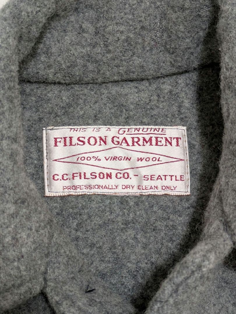 【美品】Filson マッキーノ　ジャケット グレー　身幅52cm