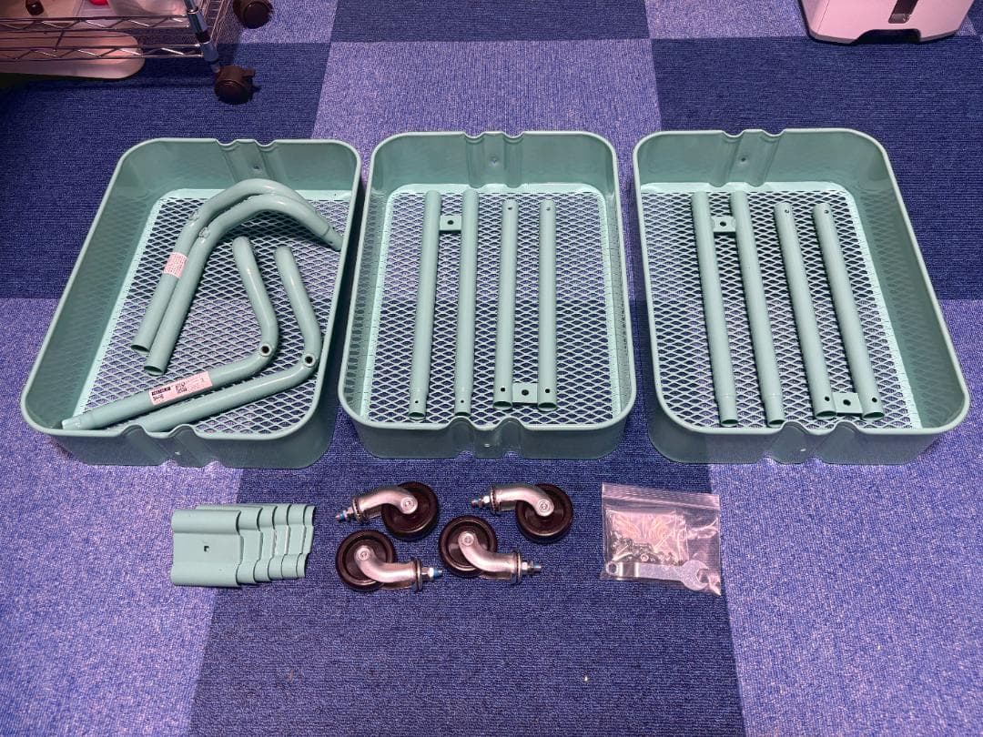 IKEA イケア ロースコグ [ターコイズブルー] 本体＋天板セット