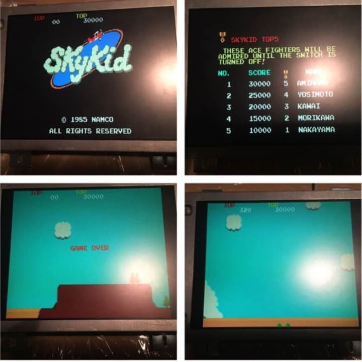 アーケードゲーム基板 【スカイキッド】namco キャラ化け 動作確認済み