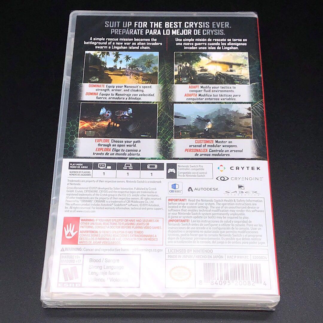 Crysis Remastered クライシス リマスター 北米版 switch