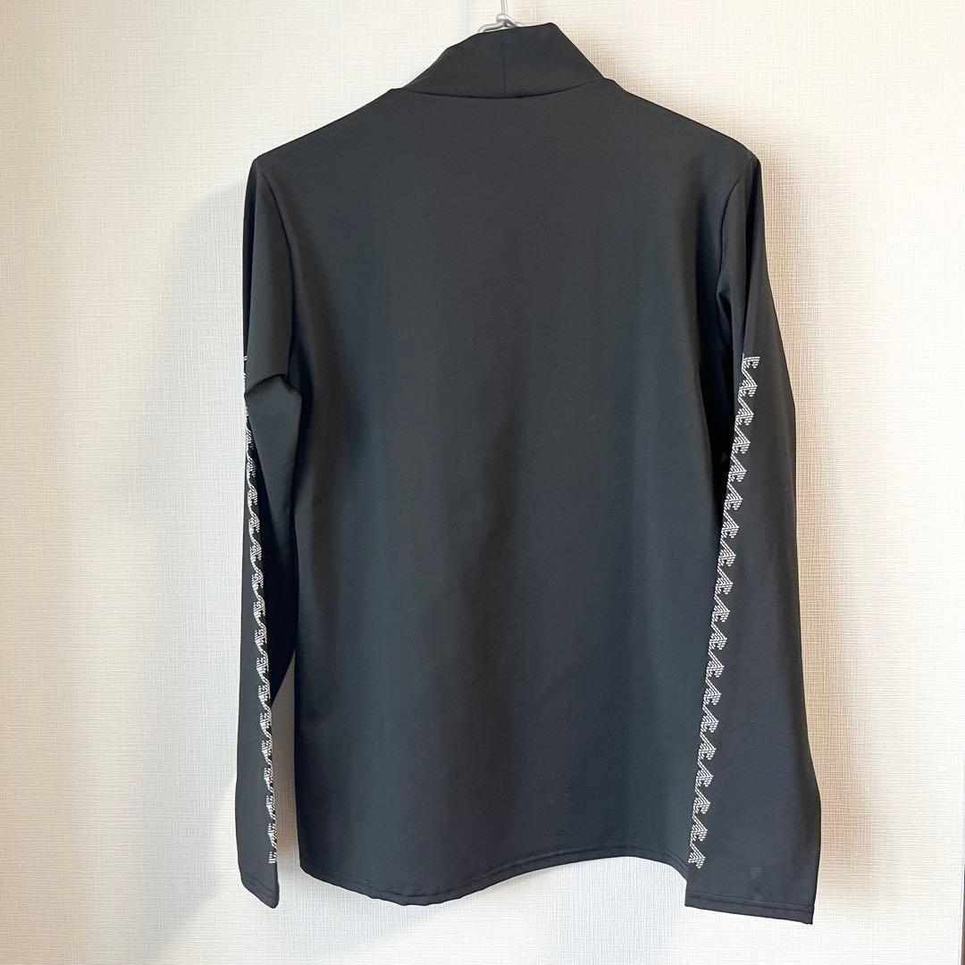 【美品】レザレクション モックネック シャツ M ブラック 黒 メンズ ゴルフ