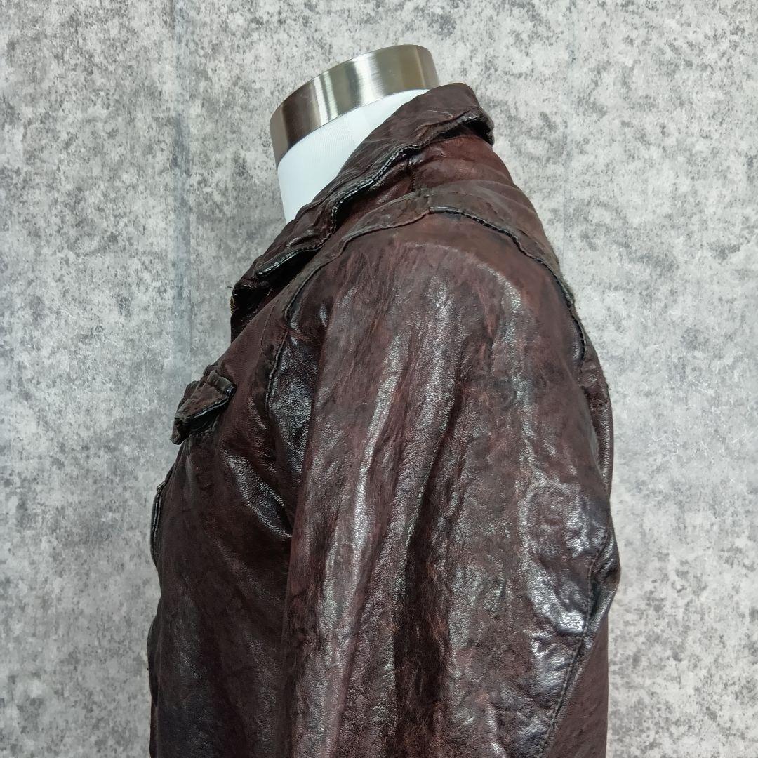 シープレザー ヴィンテージ加工レザージャケットL