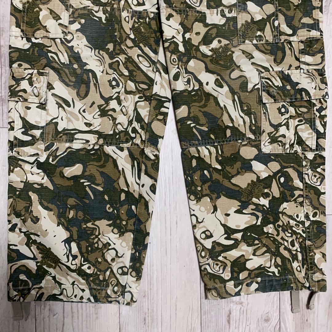 ステューシー リキッド マーブルカモ カーゴパンツ 迷彩