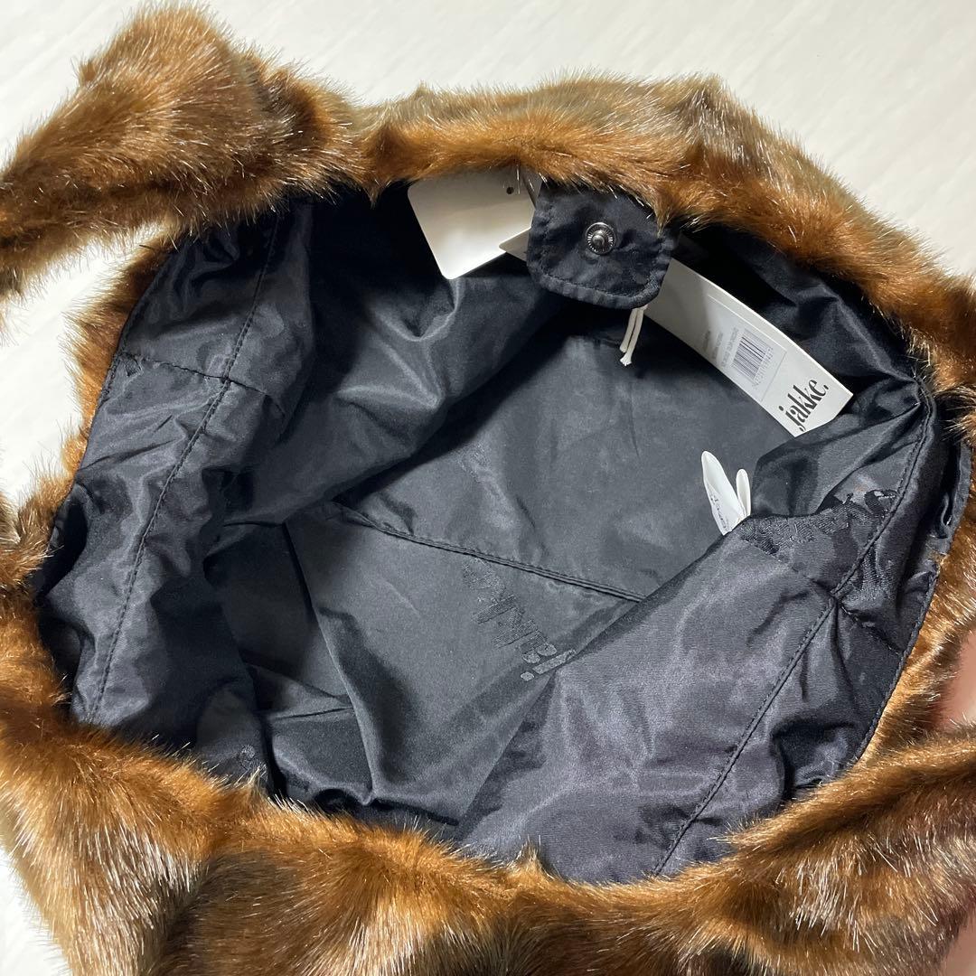 新品タグ付き jakkeジャッキー フェイクファートート ショルダー エコファー