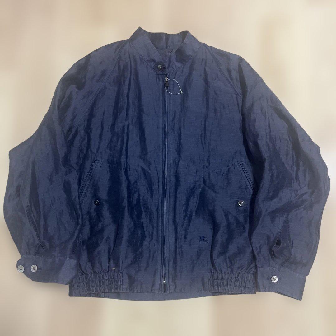 burberrys スイングトップ　リネン　ネイビー