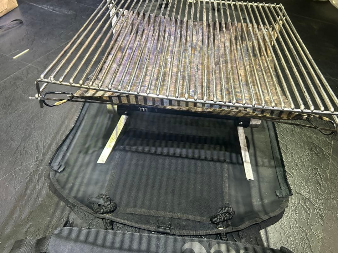 ムラコ グリルメッシュ /サテライトファイヤーベ ース 焚火台/薪バッグSET