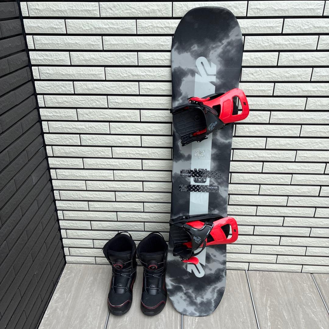 【人気K2セット】キッズ スノーボード 3点セット 100cm / 21cm