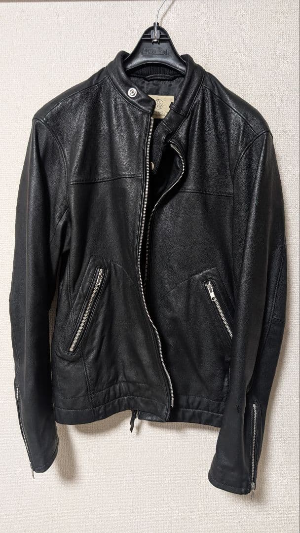 UNITED ARROWS山羊革シングルライダースジャケット(L)