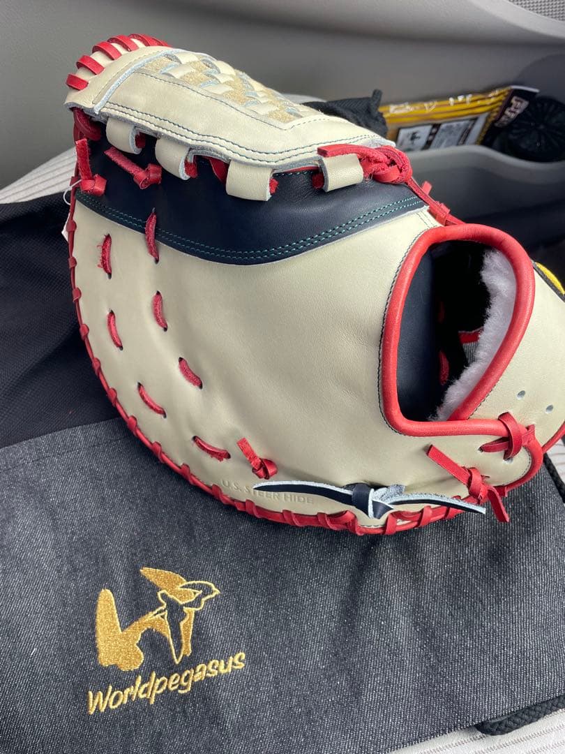 軟式グローブ　ワールドペガサス　軟式ファーストミット　未使用　専用袋付き