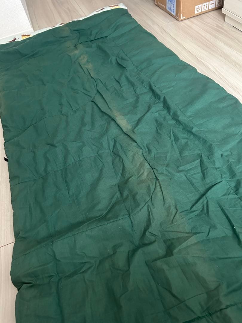 Coleman 寝袋 緑色 馬車デザイン