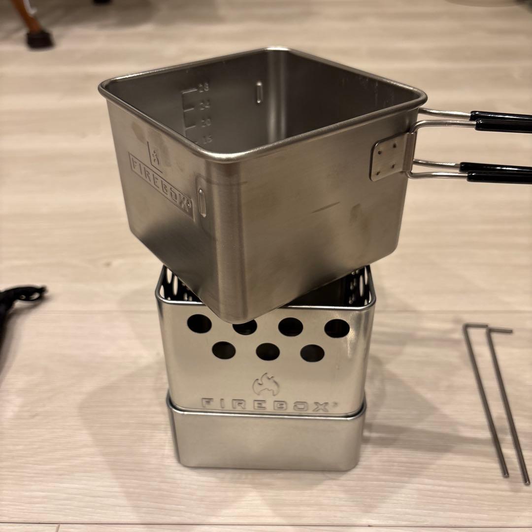 FIREBOX 焚き火台 ステンレス製 収納バッグ付き