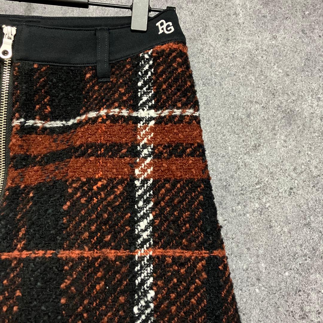PEARLY GATES ニットライクハーフ×ロービングビッグチェック　スカート