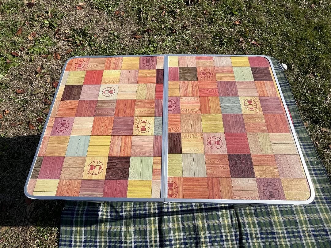 極美【Coleman】コールマン ナチュラルモザイク リビングテーブル90プラス