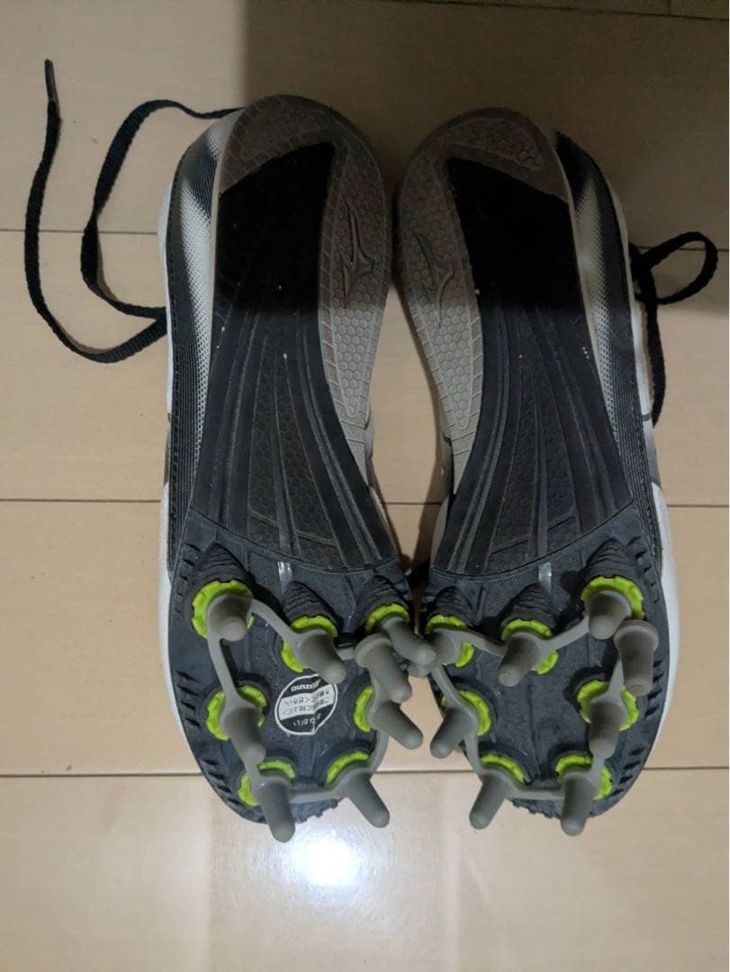 Mizuno 陸上競技 短距離用スパイク 23cm ホワイト/グレー