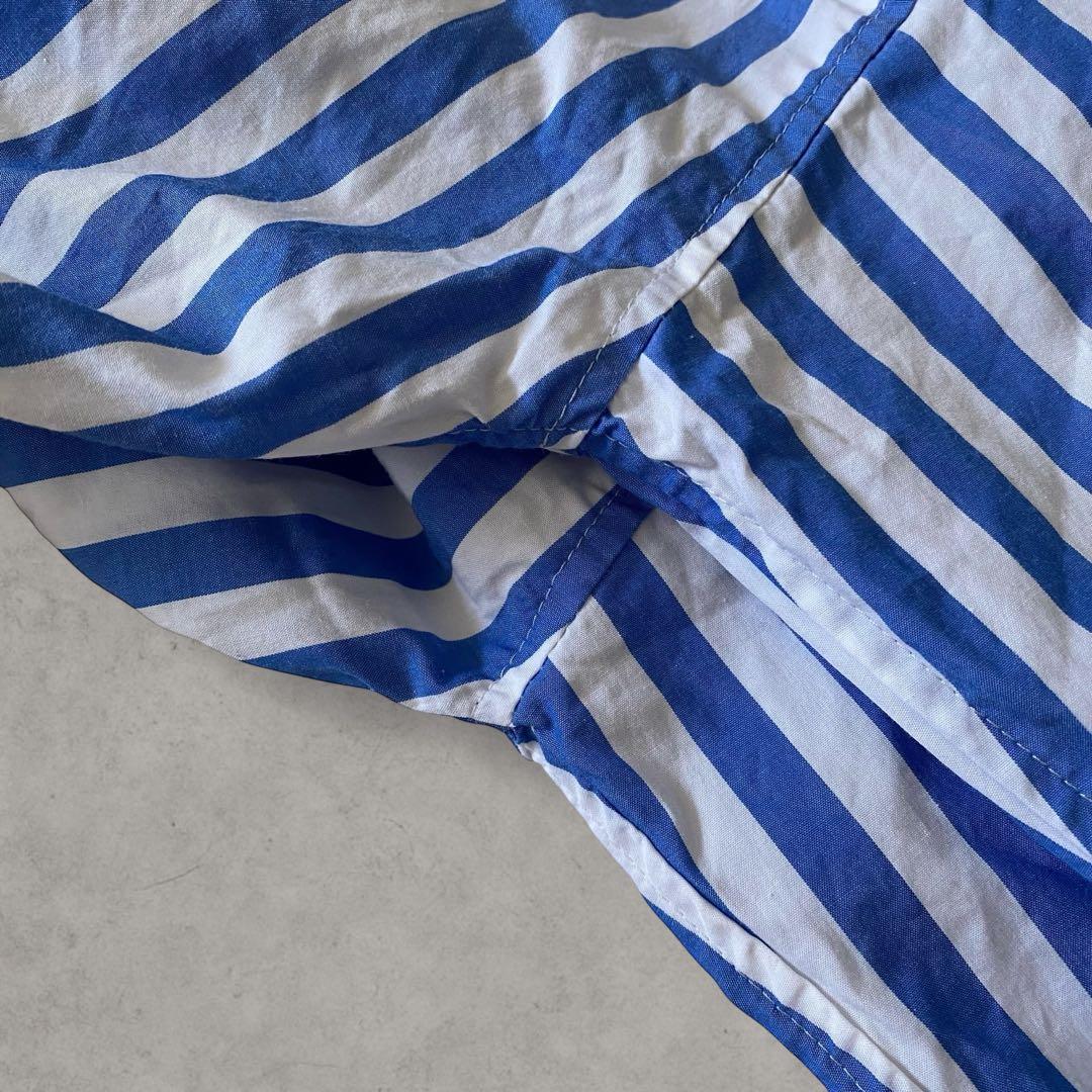 美品✨ユニヴァーサルティシュ ストライプ シャツ ブラウス コットン 日本製