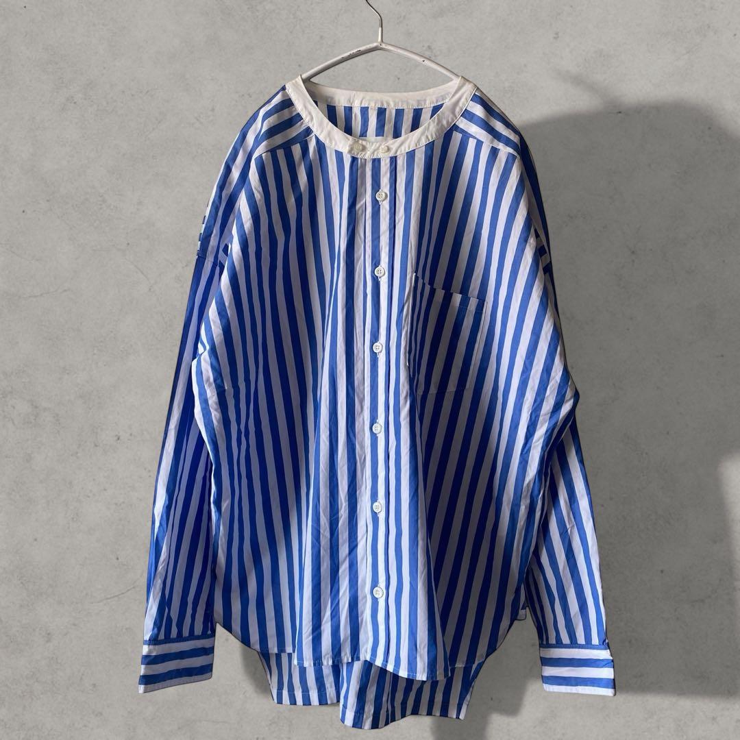 美品✨ユニヴァーサルティシュ ストライプ シャツ ブラウス コットン 日本製