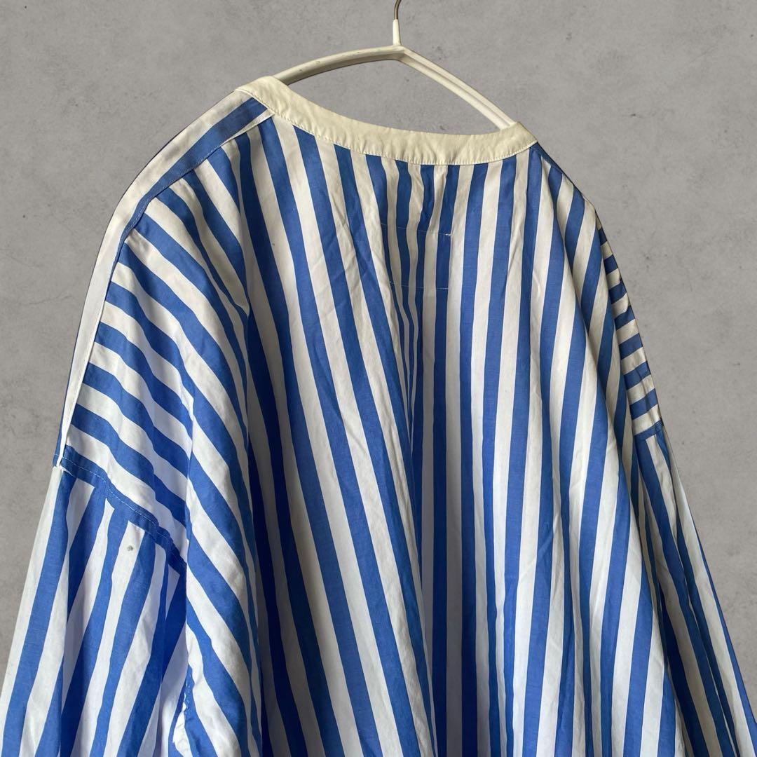美品✨ユニヴァーサルティシュ ストライプ シャツ ブラウス コットン 日本製