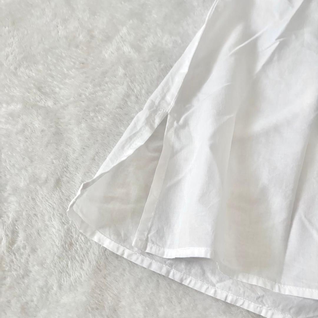 BEARDSLEY　バックドレープブラウス　ホワイト　ビアズリー　シャツ　洗える