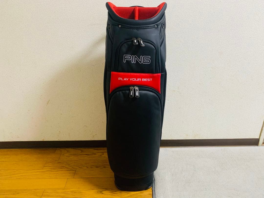 【超美品・早い者勝ち】PING キャディバッグ 黒/赤(消毒済)