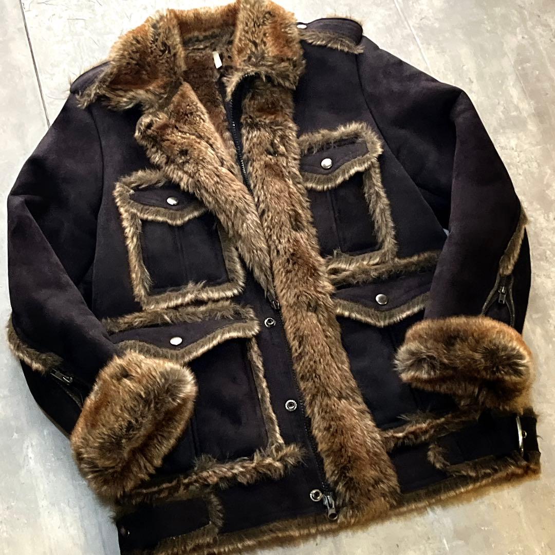 ジャケット・アウター archive 00s fur jacket y2k grunge rock