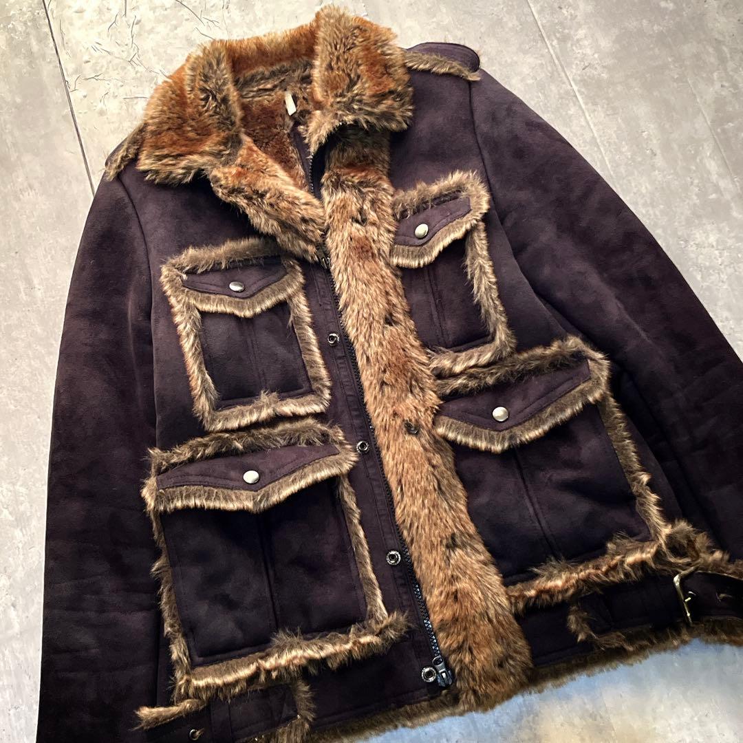 ジャケット・アウター archive 00s fur jacket y2k grunge rock