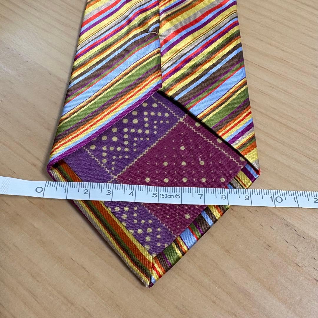 極美品　Paul Smith マルチカラー　カラフル　ネクタイ　シルク100%