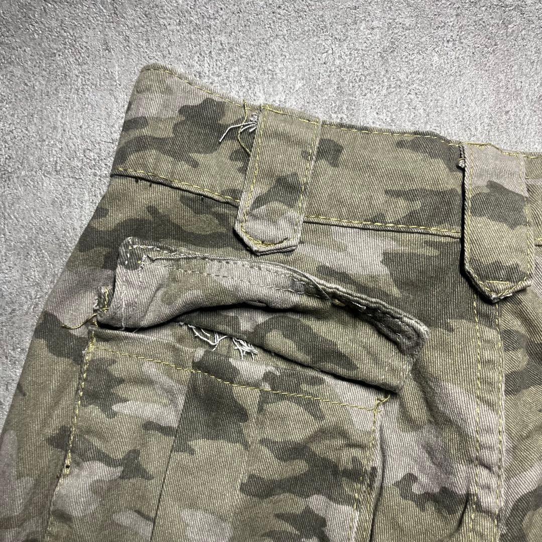 y2k 00s フレア カーゴ パンツ 迷彩 archive