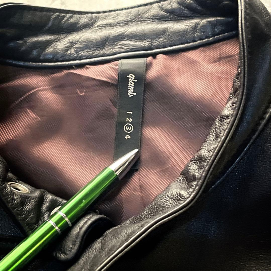 希少サイズ3 glamb 羊革　ラムレザー　レザーライダースジャケット　シングル