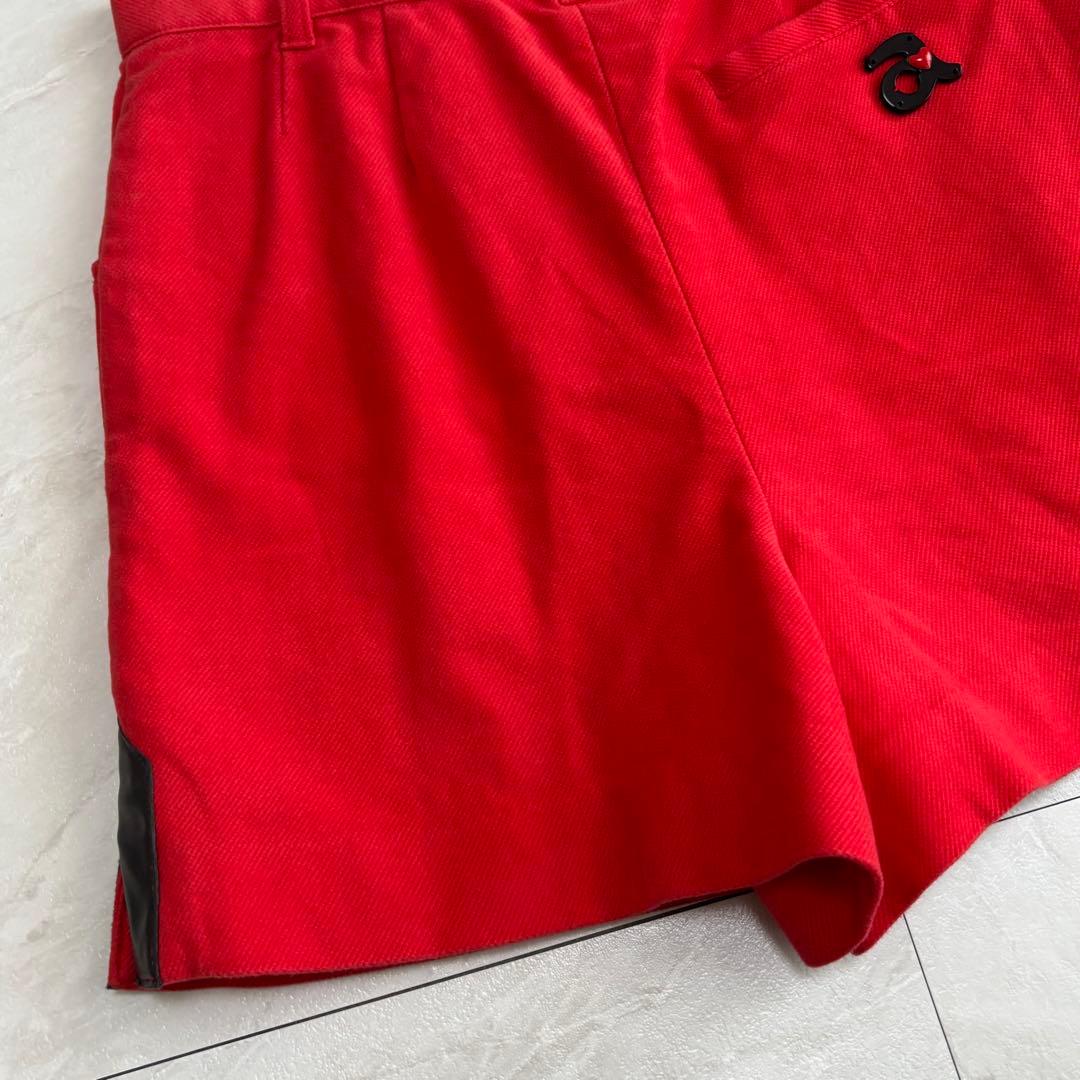 アルチビオ archivio ゴルフ ショートパンツ ロゴ 赤 36