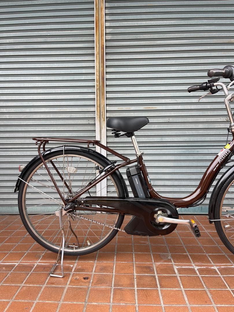 電動アシスト自転車 ブラウン 前バスケット付き