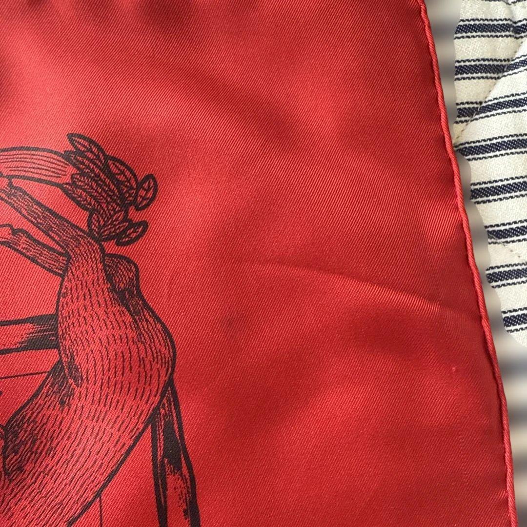 エルメス カレ90 animal Alphabet シルク スカーフ レッド