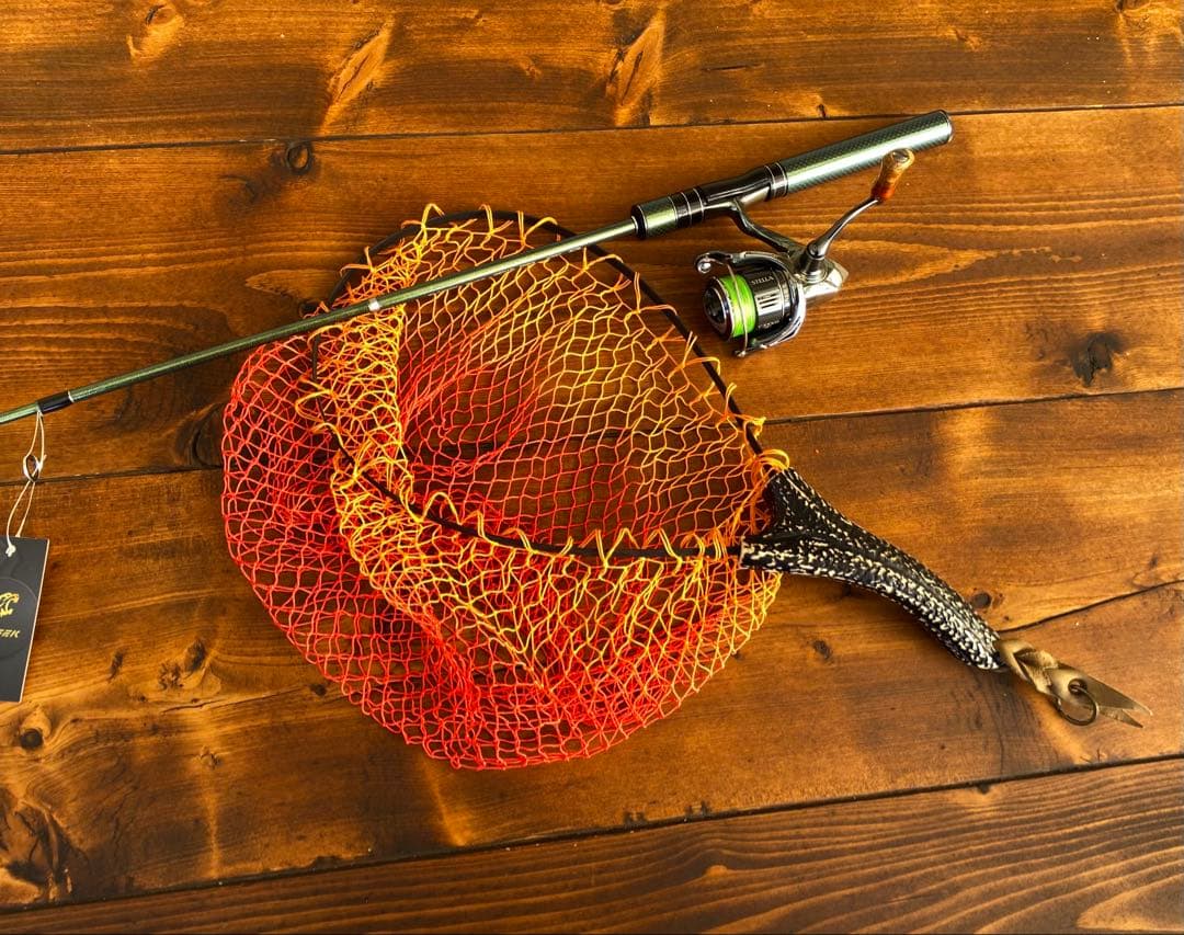 超軽量　カーボンロッド　S508M トラウトロッド　スピニングロッド グリーン